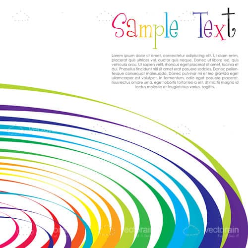 Fun Background with Multicolour Concentric Circles and Sample Text